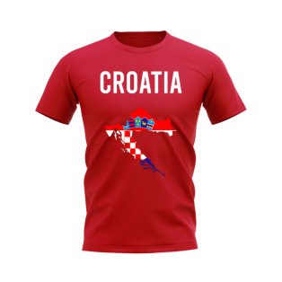 Croatia Map T-shirt (Red)