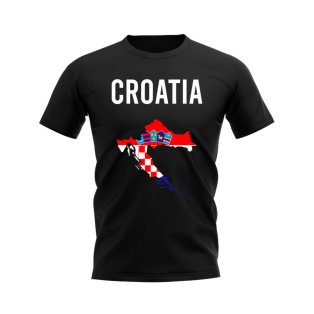 Croatia Map T-shirt (Black)