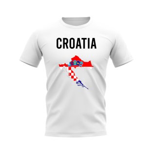 Croatia Map T-shirt (White)
