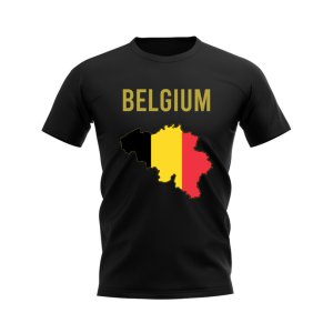 Belgium Map T-shirt (Black)