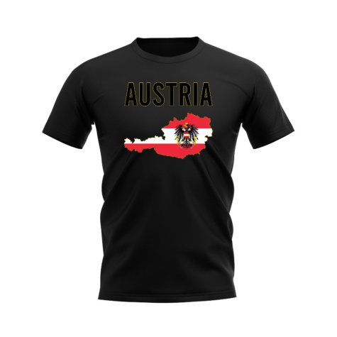 Austria Map T-shirt (Black)