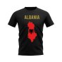 Albania Map T-shirt (Black)