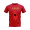 Albania Map T-shirt (Red)