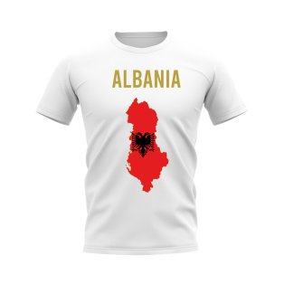 Albania Map T-shirt (White)