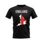 England Map T-shirt (Black)