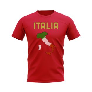 Italia Map T-shirt (Red)