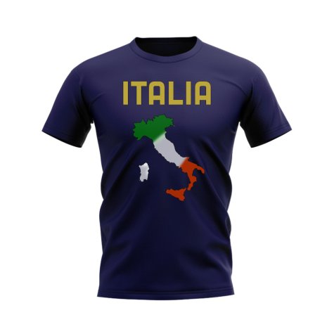 Italia Map T-shirt (Navy)