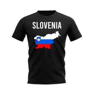 Slovenia Map T-shirt (Black)