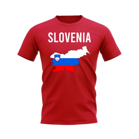 Slovenia Map T-shirt (Red)