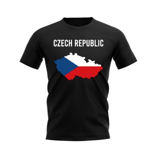 Czech Republic Map T-shirt (Black)