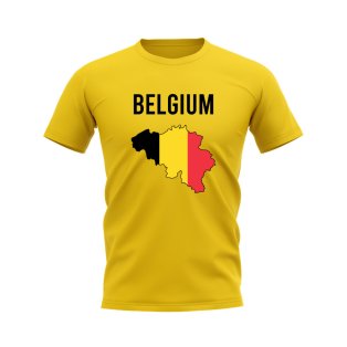 Belgium Map T-shirt (Yellow)