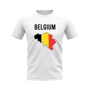 Belgium Map T-shirt (White)