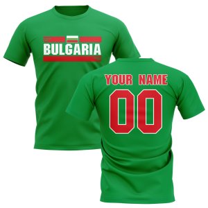Personalised Bulgaria Fan Football T-Shirt (green)