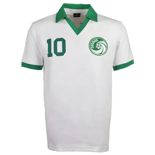 New York Cosmos Pele White Retro Shirt with PELE 10