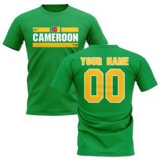 Personalised Cameroon Fan Football T-Shirt (green)