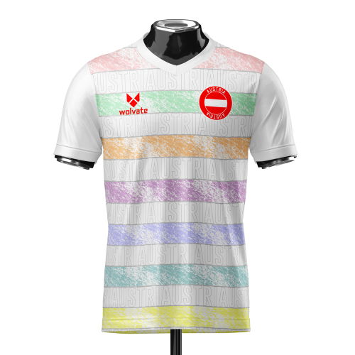 Austria Heritage Football Jersey White (Wolvate) Adult Short Sleeve