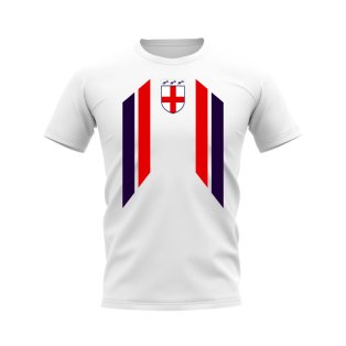 England 1998 Retro Pattern T-shirt (White)