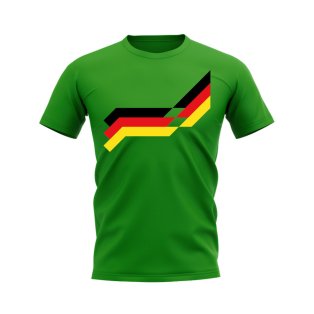 Germany 1998 Retro Pattern T-shirt (Green)
