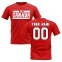 Personalised Canada Fan Football T-Shirt (red)