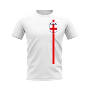 England 2002 Retro Pattern T-shirt (White)