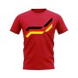 Germany 1988 Retro Pattern T-shirt (Red)
