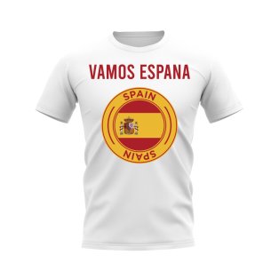 Vamos Espana Spain Fans Phrase T-shirt (White)