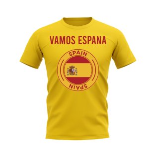 Vamos Espana Spain Fans Phrase T-shirt (Yellow)
