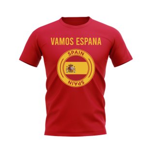 Vamos Espana Spain Fans Phrase T-shirt (Red)