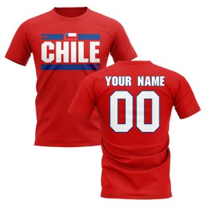 Personalised Chile Fan Football T-Shirt (red)