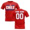 Personalised Chile Fan Football T-Shirt (red)
