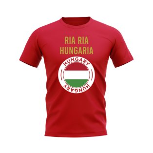 Ria Ria Hungaria Hungary Fans Phrase T-shirt (Red)