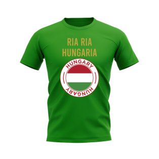 Ria Ria Hungaria Hungary Fans Phrase T-shirt (Green)