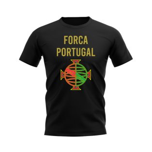 Forca Portugal Fans Phrase T-shirt (Black)