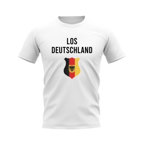 Los Deutschland Germany Fans Phrase T-shirt (White)
