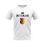 Los Deutschland Germany Fans Phrase T-shirt (White)