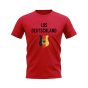 Los Deutschland Germany Fans Phrase T-shirt (Red)