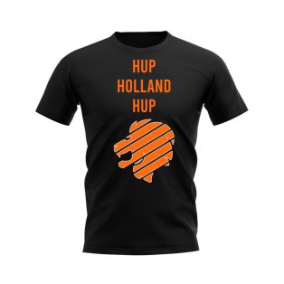 Hup Holland Hup Fans Phrase T-shirt (Black)