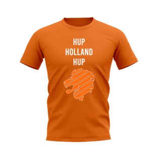 Hup Holland Hup Fans Phrase T-shirt (Orange)