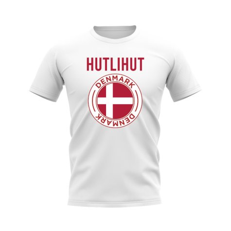 Hutlihut Denmark Fans Phrase T-shirt (White)