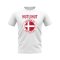 Hutlihut Denmark Fans Phrase T-shirt (White)