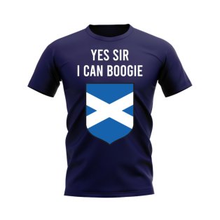 Yes Sir I Can Boogie Scotland Fans Phrase T-shirt (Navy)