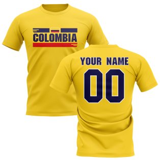 Personalised Colombia Fan Football T-Shirt (red)