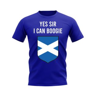 Yes Sir I Can Boogie Scotland Fans Phrase T-shirt (Royal)