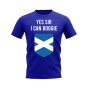 Yes Sir I Can Boogie Scotland Fans Phrase T-shirt (Royal)