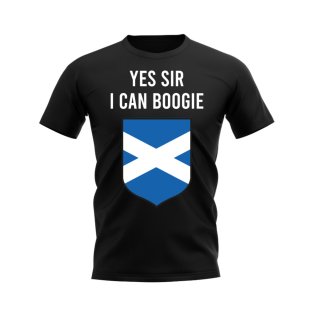 Yes Sir I can Boogie Scotland Fans Phrase T-shirt (Black)