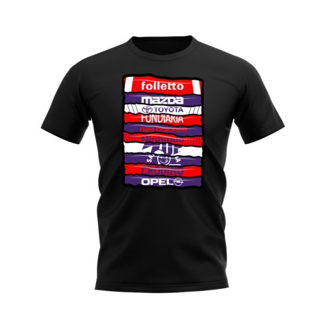 Fiorentina Shirt Sponsor History T-shirt (Black)