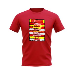 Manchester United Shirt Sponsor History T-shirt (Red)