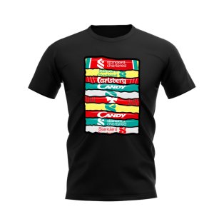 Liverpool Shirt Sponsor History T-shirt (Black)