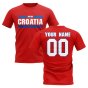 Personalised Croatia Fan Football T-Shirt (red)