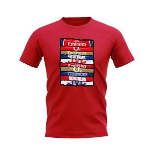 Arsenal Shirt Sponsor History T-shirt (Red)